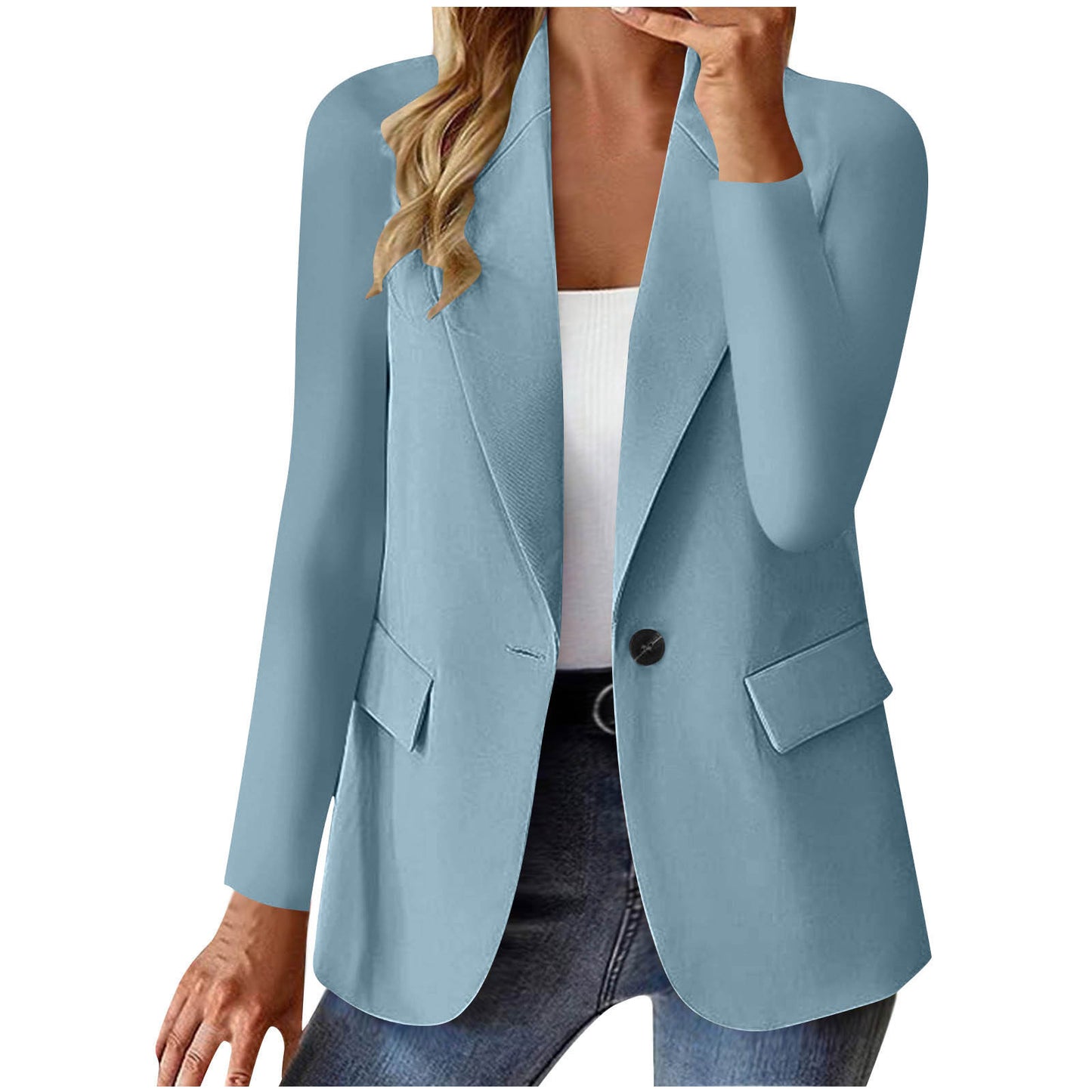 Ins Lapel Button Jacket Fashion Suit Jacket Women's Long-sleeved Tops