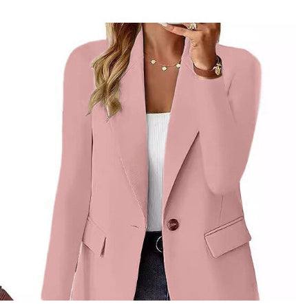 Ins Lapel Button Jacket Fashion Suit Jacket Women's Long-sleeved Tops