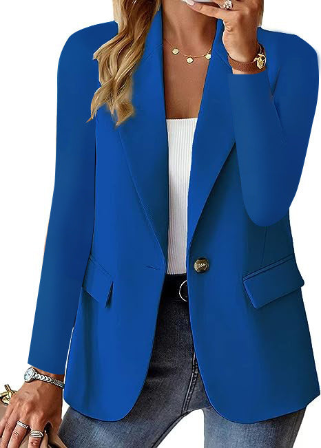 Ins Lapel Button Jacket Fashion Suit Jacket Women's Long-sleeved Tops