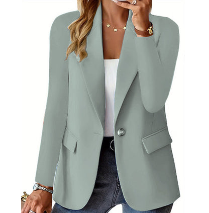 Ins Lapel Button Jacket Fashion Suit Jacket Women's Long-sleeved Tops